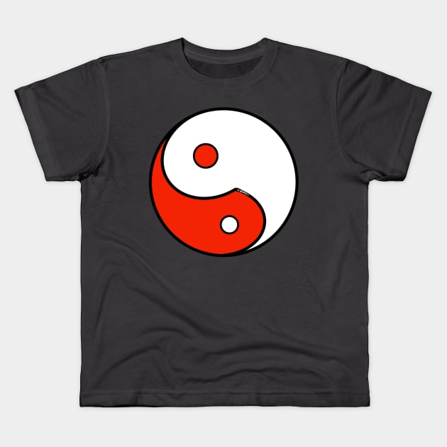 Yin Yang #18 Kids T-Shirt by Wolfgon Designs